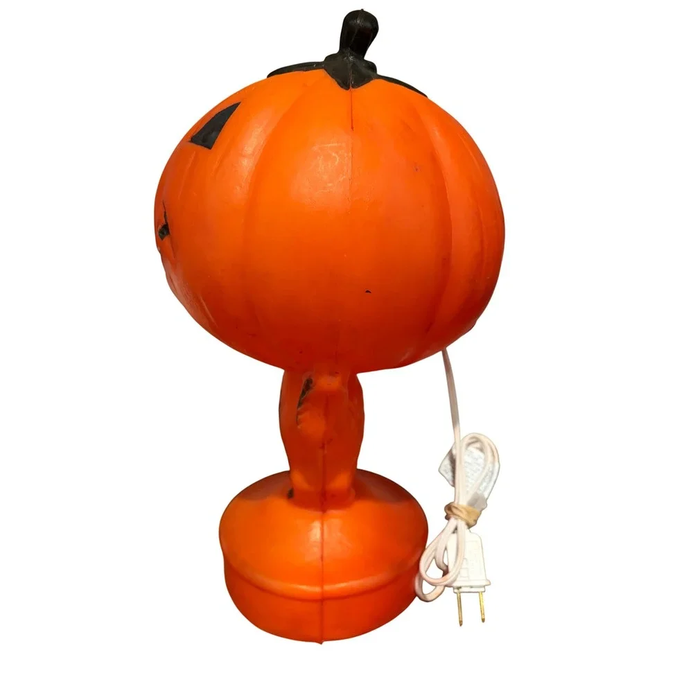 VTG Bayshore industries Halloween Blow Mold Pumpkin Jack O'Lantern Black Cat 13